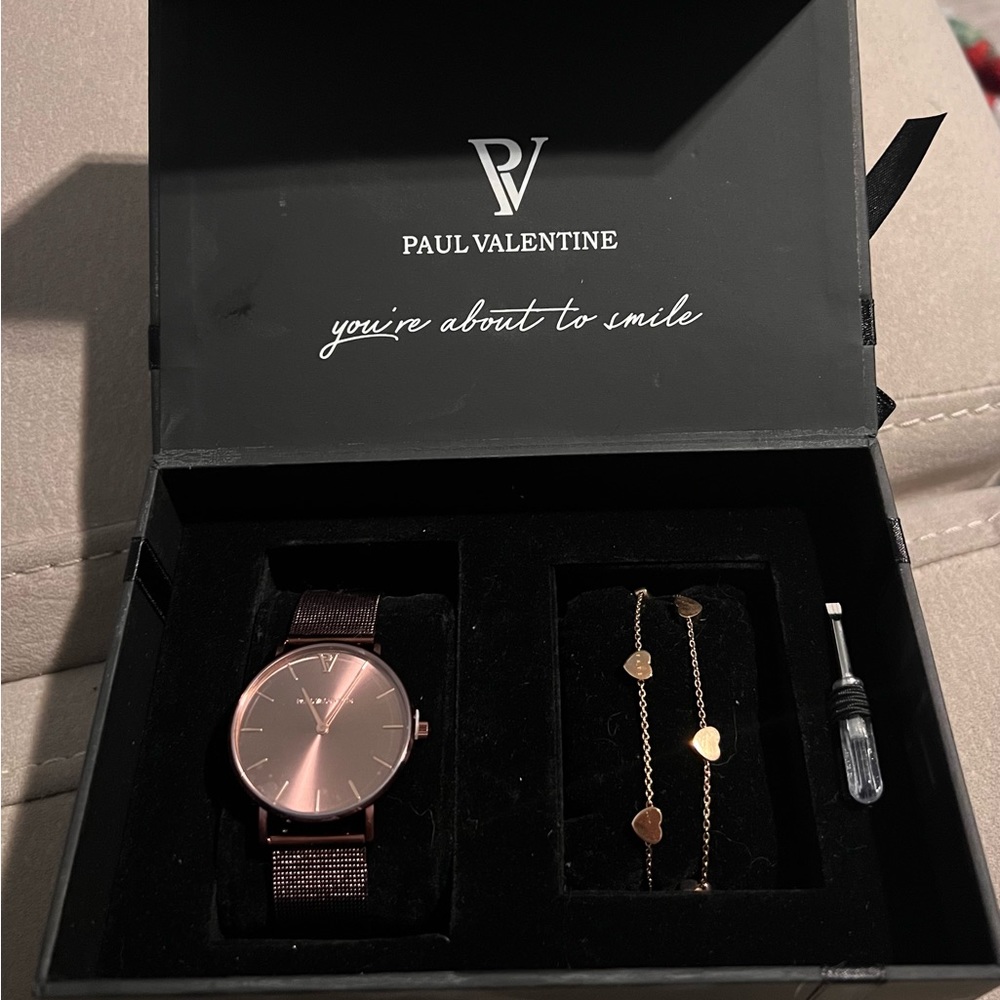 Paul Valentine Rose Gold Watch Giftbox
